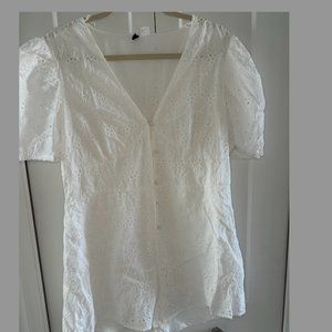 White Floral Romper